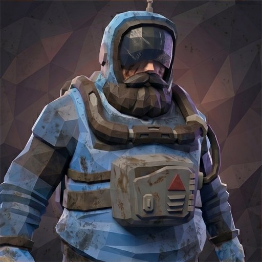 Survivor in a blue hazmat suit