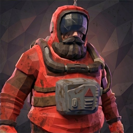 Survivor in a red hazmat suit